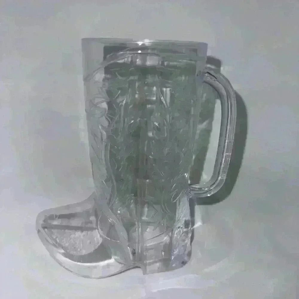 Set of 5 Clear Cowboy Boot Mug Glasses / One Size / Made of Plastic - Picture 6 of 6